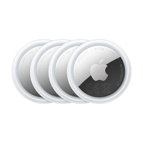 Apple AirTag Paquete de 4 ​​​​​​​(2.ª generación): Permite localizar Llaves, Carteras y más; función de localización con Sonido; hasta 1,5 Veces más Alcance en Búsqueda de Precisión