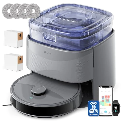 Offerta a tempo: Lefant M3 MAX Robot Aspirapolvere e Friegasoli con Base Autovaciato, 20000 Pa, 210 mins, Navigazione Laser dToF, Mop Rotanti Elevabili, Evasione Ostacoli PSD, 5G WiFi/App/Alexa - 0.00% da 349.99 € a 349.99 €