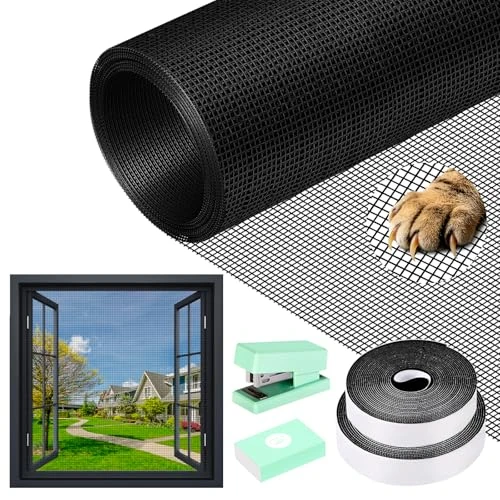 Offerta a tempo: WEVOL Zanzariera Finestra, 120x250cm Zanzariere per Finestre Nessuna Perforazione, Rete Zanzariera in Fibra di Vetro con Nastro Adesivo, Zanzariere Fai Da Te per Finestra Soggiorno Tetto Porta Balcone - 23% da 21.99 € a 16.99 €