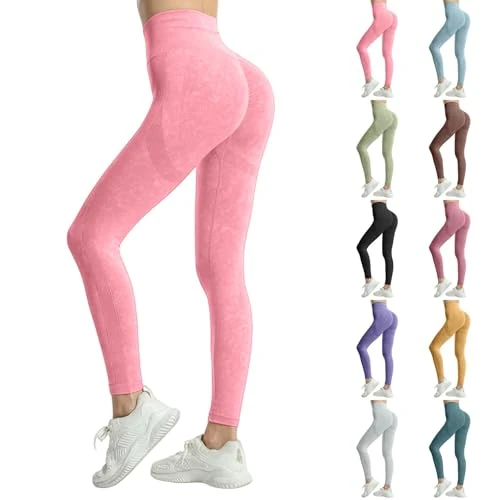 Offerta a tempo: Leggins Sportivi Donna Vita Alta Scrunch Push Up Fuseaux Compressione Graduata Yoga Pants Anticellulite Contenitivi Modellanti Snellente Dimagrante Pantaloni Palestra Pilates Running Completo - 0% da 27.98 € a 27.98 €