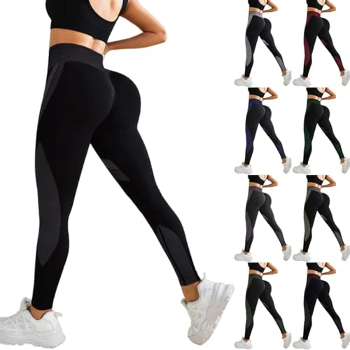 Offerta a tempo: Leggins Sportivi Donna Push Up Scrunch 3D Anticellulite Compressione Graduata Vita Alta Curvy Pantaloni Completo Palestra Abbigliamento Pilates Running Yoga Pants Contenitivi Modellanti Fuseaux - 0% da 27.98 € a 27.98 €