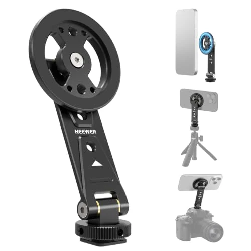 Oferta limitada: NEEWER Soporte magnético para trípode de teléfono Compatible con MagSafe iPhone Samsung, Adaptador de Soporte de teléfono móvil Giratorio y Ajustable de Metal con Garra Porta Accesorios, DS031 de 29.99 € a 29.99 € (ahorro 0.00%)