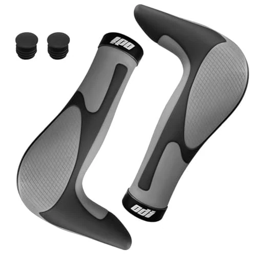 Offerta a tempo: auvstar Manopole MTB con Gel Ammortizzante,Manopolee Bicicletta Ergonomiche con Corna,22.2mm Impugnatura per Bicicletta Antiscivolo,Adatto per Mountain bike/BMX/Pieghevoli (Grigio) - 62% da 25.99 € a 9.99 €