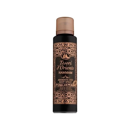 Tesori d'Oriente - Aromatisches Hammam-Deospray gegen schlechte Gerüche bis zu 48 Stunden, fruchtiger Duft, dermatologisch getestet, 150 ml