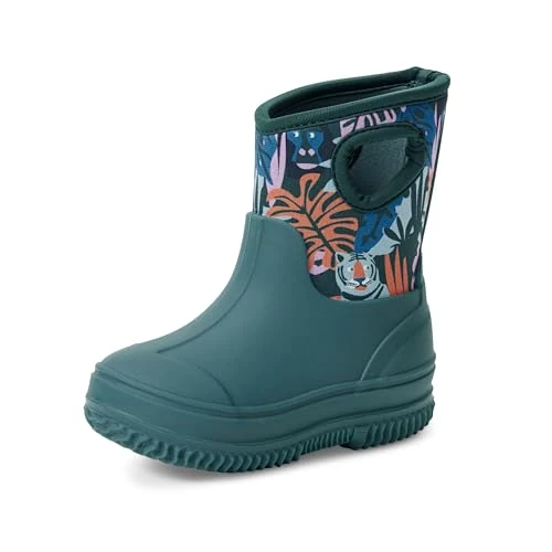 Offerta a tempo: Amazon Essentials Stivali da Pioggia in Neoprene Termoisolante Unisex - Bambini e ragazzi, Giungla Verde Acqua Scura, 29 EU - 0.00% da 24.90 € a 24.90 €