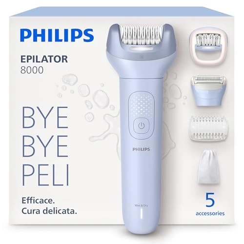 Zeitlich begrenztes Angebot: Philips Epilierer Series 8000 - Kabelloser Epilierer für Nass- und Trockenanwendung, Haarentfernung für Beine und Körper, mit ProGuide, 5 Zubehörteile, 60 Min. Akku, Modell BRE709/00 von 119.99 € auf 79.99 € (33% Rabatt)