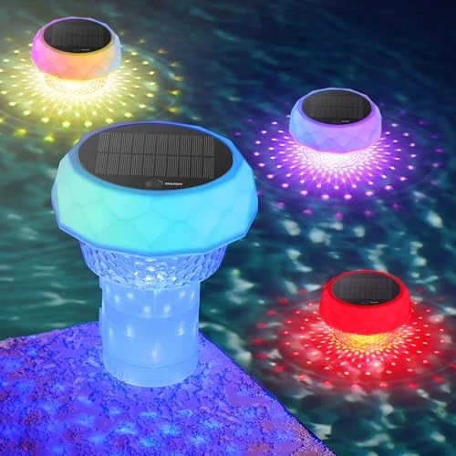 Offre limitée : DoXtreme Lampe Piscine Solaire Flottante IP68 - Éclairage LED 8 Couleurs & 42 Modes, Décoration de Piscine pour Soirées, Bassin, Étang, Jardin, Résistant à l'Eau de 19.99 € à 18.99 € (5% de remise)