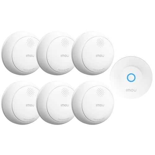 Offre limitée : Imou Lot de 6 Détecteurs de Fumée WiFi Intelligent EN14604, Batterie 5 Ans | Sirène 85db, Alarme Incendie Synchronisée Via Hub Zigbee (sans WiFi), Commande Via App, Alertes à Distance (Hub Inclus) de 119.99 € à 119.99 € (0.00% de remise)