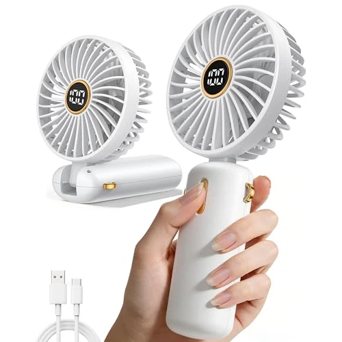 Oferta limitada: Ventilador-Portatil-Mano-USB-Pequeño-Mini-Recargable-Silencioso-Portable-Fan-Pilas-Portátil-Ventoinha Hand Held Bolso Ventiladores Bateria de Mesa Escritorio Personal Viaje Secretaria Con Pantalla LED de 17.99 € a 17.99 € (ahorro 0.00%)