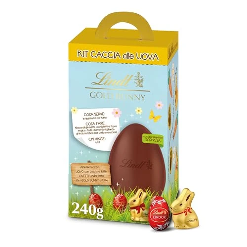 Lindt Gold Bunny Kit caccia alle Uova, Per Bambini, Formato 240g