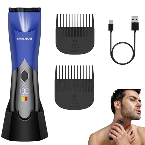 Oferta limitowana: BarberBoss Męska bezprzewodowa golarka do ciała, elektryczna maszynka do golenia całego ciała, golarka intymna z konstrukcją odporną na zachlapanie, golarka do włosów z piłką i łonem dla mężczyzn z 99.84 zł na 99.84 zł (oszczędź 0.00%)