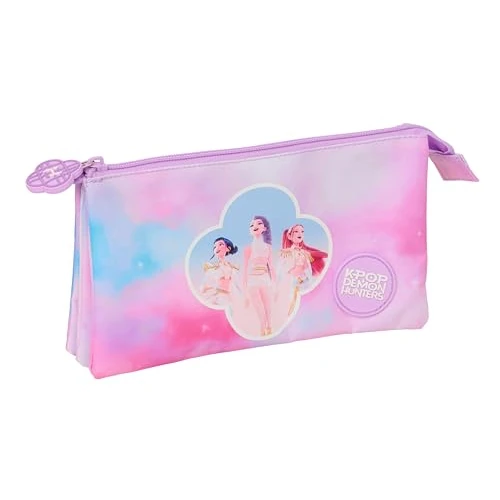 Offerta a tempo: K-POP Demon Hunters - Artist - Astuccio triplo, per bambini, ideale per bambini in età scolastica, comodo e versatile, resistenza, 22 x 3 x 12 cm - 35% da 19.81 € a 12.83 €