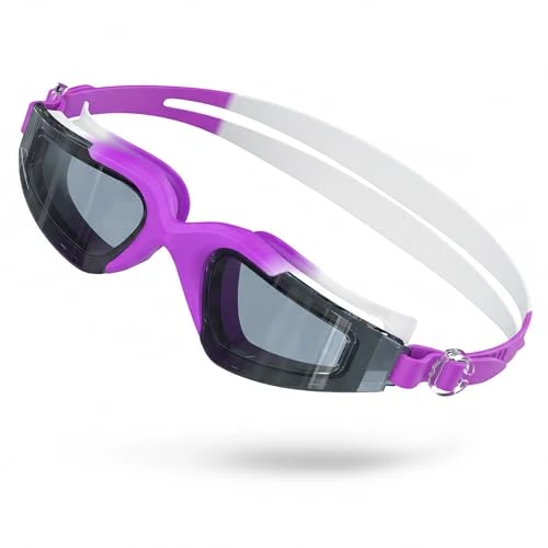 Seaflar Gafas Natacion Hombre Mujer Antivaho Lente HD ProteccióN UV400 – Unisex Gafas Piscina Adultos Y JóVenes Impermeable Sello De Silicona 3D Aptas Para Playa/Piscina-Purple