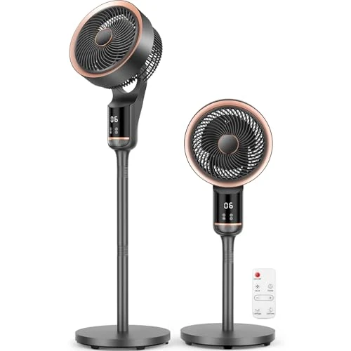Offerta a tempo: Neqraxis Ventilatore a Piantana, 2 in 1 Ventilatori da Tavolo, 30dB Smart Ventilatore Silenzioso, Telecomando,90°, 12 Velocità, 3 Modalità, Altezza 75-105cm, Timer 12H - 0.0% da 51.99 € a 51.99 €