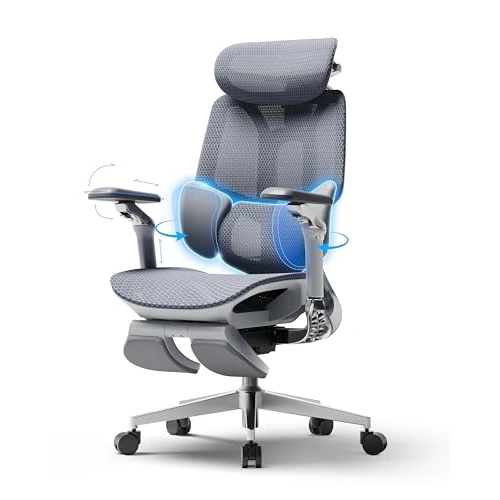 Offre limitée : Hbada E3 Pro Édition 2026 Fauteuil de Bureau Ergonomique, Support Lombaire Dynamique 3 Zones, Accoudoirs 720°, Certifié IGR/BIFMA, Idéal Mal de Dos & Télétravail (Blanc, avec Repose-Pieds) de 539.00 € à 699.99 € (-29.87% de remise)
