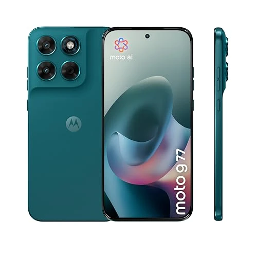 Offerta a tempo: Motorola moto g77 con 3 anni di garanzia (8/256GB, Fotocamera 108+8MP+flicker sensor, Display 6.78" pOLED 120Hz, 5100mAh, MediaTek Dimensity 6400, Android 16), Shaded Spruce - 22% da 349.00 € a 272.04 €