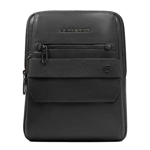 Oferta limitada: Piquadro – Bolso de cuero para hombre – Porta-iPad®, correa de hombro cosida, Protección RFID – 2 compartimentos – Hombre – Negro de 199.00 € a 199.00 € (ahorro 0.00%)