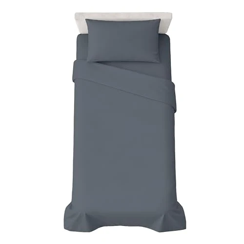 Offerta a tempo: hermet Set Lenzuola Letto Singolo in Tinta Unita, 3 Pezzi, Lenzuolo con Angoli, Lenzuolo Piano, Federa 50x80, Angolo 30 cm, Morbida Microfibra, Certificato Oekotex, No Stiro - 0.00% da 43.53 € a 43.53 €