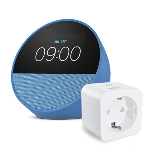 Zeitlich begrenztes Angebot: Amazon Echo Spot (neueste generation) | Blau + WiZ Smart Plug, Funktionert mit Alexa - Smart Home-Einsteigerpaket von 106.98 € auf 106.98 € (0.00% Rabatt)