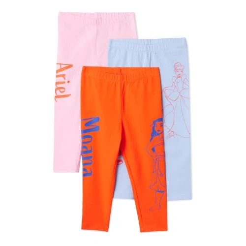 Offre limitée : Amazon Essentials Disney Lot de 3 Leggings pour Fille, Contour Princesse Amie, 4 ans de 24.30 € à 24.30 € (0.00% de remise)
