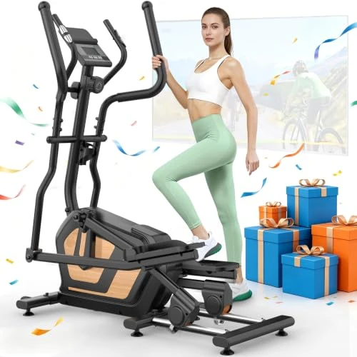 Offerta a tempo: Cowmew Ellittica da Casa, Ellittiche Ultra Silenzioso Resistenza Magnetica 16 Livelli, Macchina Ellittica Professionale con Volano 10kg, Passo di 45cm, App Proprietaria Monitor LCD, Carico a 150kg - 13% da 390.10 € a 339.99 €