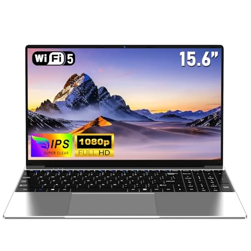 NAIKLULU 15.6 Pulgadas 2026 Pc Portatil Gold Processor 4425Y, RAM 8GB SSD 256GB Ordenador Portatil Laptop 2026 Computadora Portatil, 5000Mah/1920x1080P/Webcam/WIFI 5/Ranura para Tarjeta TF