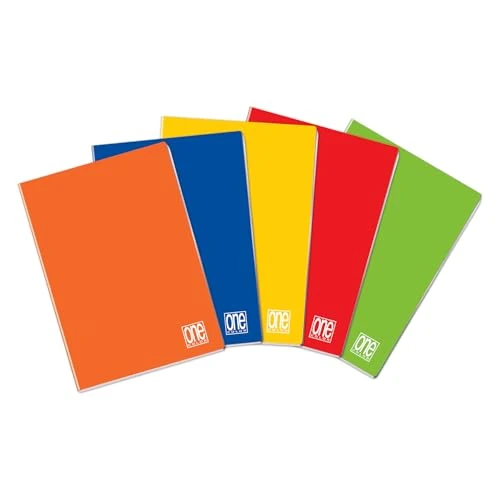 Offerta a tempo: One Color - Set da 5 Maxi Quaderni A4 - Tinta Unita 1R Righe Senza Margine - 0.00% da 6.49 € a 6.49 €