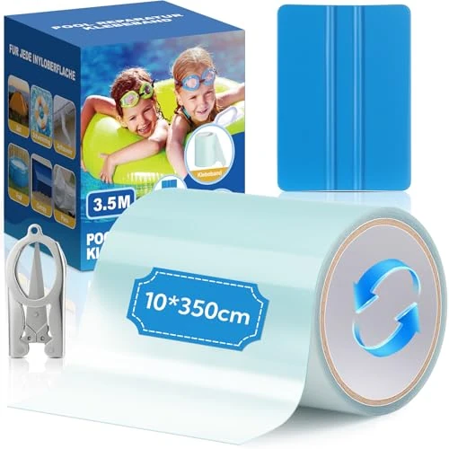 Zeitlich begrenztes Angebot: AVAKY Pool Reparaturset Unterwasser,10cmX350cm PVC Pool Flicken Unterwasser Selbstklebend, Wasserdichtes Flickzeug Pool Klebeband Transparentes, Flex Tape für Pool Poolfolie Schlauchboot Luftmatratze von 26.99 € auf 18.99 € (3