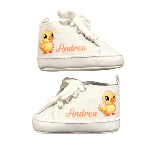 Offerta a tempo: Scarpine Neonato, Scarpette Personalizzate con Nome, Scarpe da Culla con Stampa (PAPERELLA, 0-3 mesi) - 0.00% da 16.99 € a 16.99 €