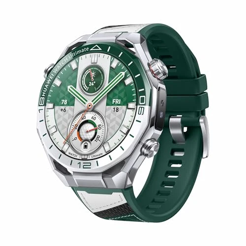 Offerta a tempo: HUAWEI WATCH Ultimate 2 Smartwatch Green, GPS, Metallo Liquido a Base di Zirconio, Immersione fino a 150 Metri, Comunicazione Subacquea Basata su Sonar, Monitoraggio Accurato dello Stato di Salute - 1.56% da 899.00 € a 885.00 €