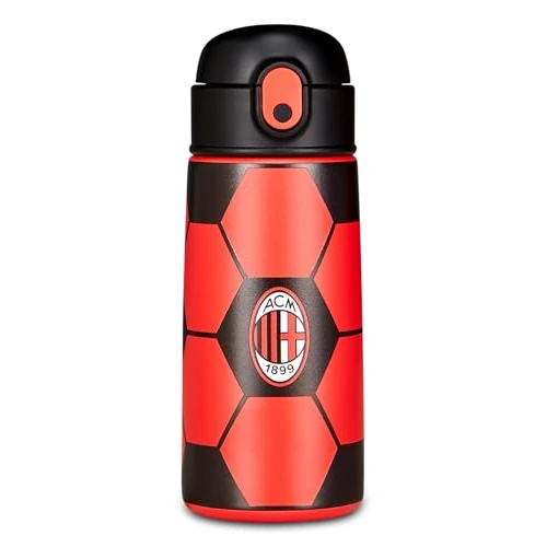 Offerta a tempo: Seven Borraccia Kid MILAN, Rosso, 460 ml, Acciaio Inox, BPA free, Ermetica, Caldo 12h/freddo 24 h, A prova di perdite, Riutilizzabile, Scuola, Sport, Viaggio, Bambino, Idea regalo - 21% da 17.90 € a 14.16 €