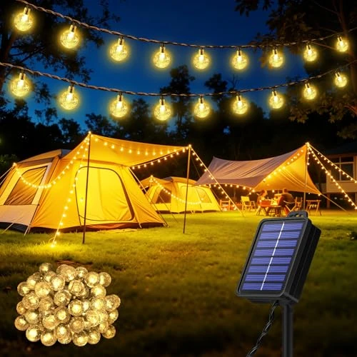 Oferta limitada: Realky Guirnaldas Luces Exterior Solar, 60 LED 13.2M Guirnalda Luces Solares con Función de Memoria, 8 Modos IP65 Impermeable Cadena de Luz Solar para Jardín, Patio, Navidad, Fiesta - Blanco Cálido de 19.99 € a 13.99 € (ahorro 30%)