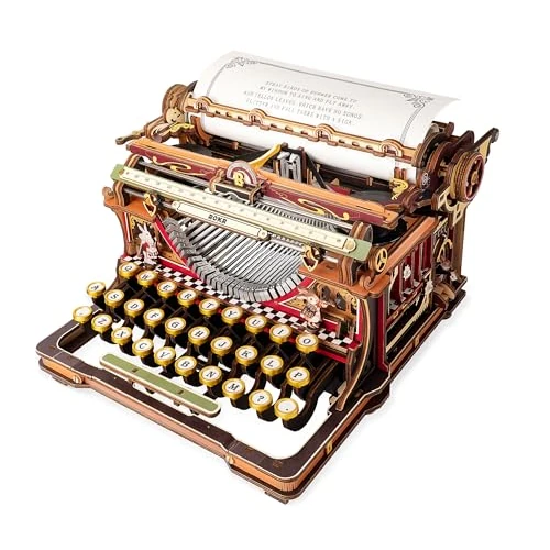 Offerta a tempo: ROKR Puzzle 3D in Legno Macchina da Scrivere Meccanica Modellino, Kit Costruzione Fai da Te per Adulti, Arredamento da Scrivania Retro, Mechanical Typewriter (Versione Magica) LK703C - 0.00% da 99.95 € a 99.95 €
