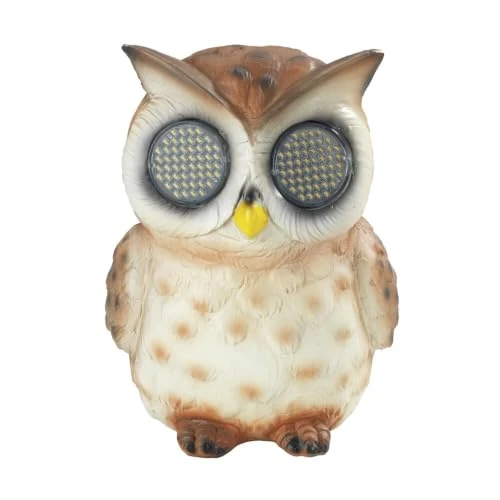 Offerta a tempo: Maximex Figura da Giardino Solare Gufo Blinky Eyes con Occhi LED, Statua da Giardino Resistente alle intemperie, per Giardino e terrazza, con sensore crepuscolare, 9,8 x 13 x 9,3 cm, poliresina - 24% da 23.57 € a 17.94 €