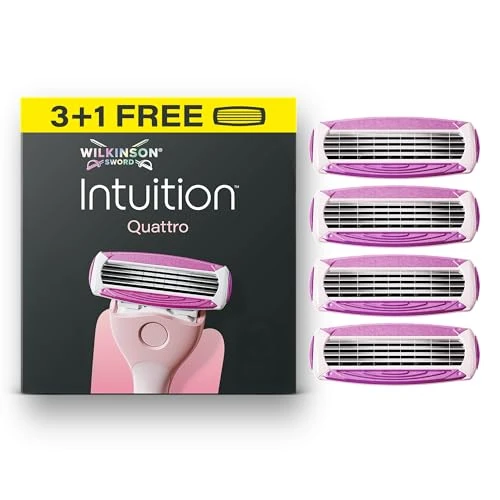 Offerta a tempo: Wilkinson Sword Intuition Quattro rasoi da donna, 3 ricariche rasoio donna + 1 in omaggio - 20% da 8.90 € a 7.12 €