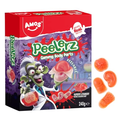 Offerta a tempo: AMOS Peelerz Parti del Corpo Sbucciabili Caramelle Gommose Halloween 240g - 66% da 16.73 € a 5.69 €