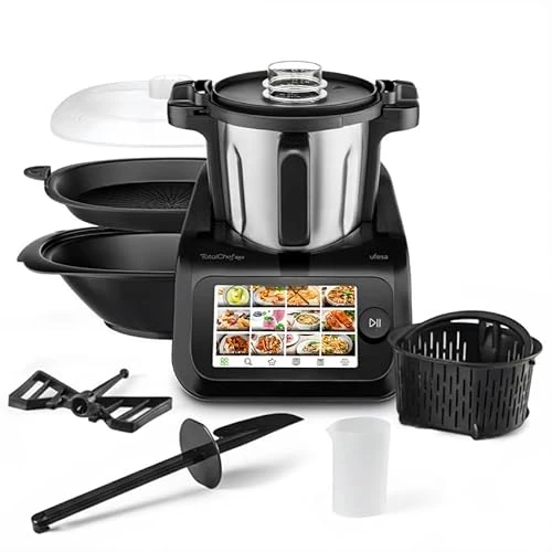 Offerta a tempo: Ufesa TotalChef RK6 Robot da Cucina Multifunzione Intelligente, Display Digitale 7”, WIFI, 30 Funzioni, Caraffa in Acciaio Inox, 3,5 L, Bilancia Integrata, 15 Programmi, Accessori - 25% da 499.99 € a 374.95 €