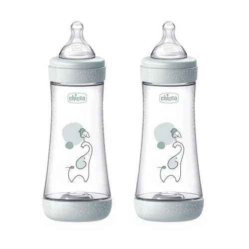Offerta a tempo: Chicco PERFECT 5, Doppio Biberon Anticolica da 300 ml, Biberon Flusso Veloceda 4 Mesi + con Tettarella in Morbido Silicone, Biberon simil seno materno, Biberon anticolica per allattamento misto - 14% da 27.98 € a 23.98 €