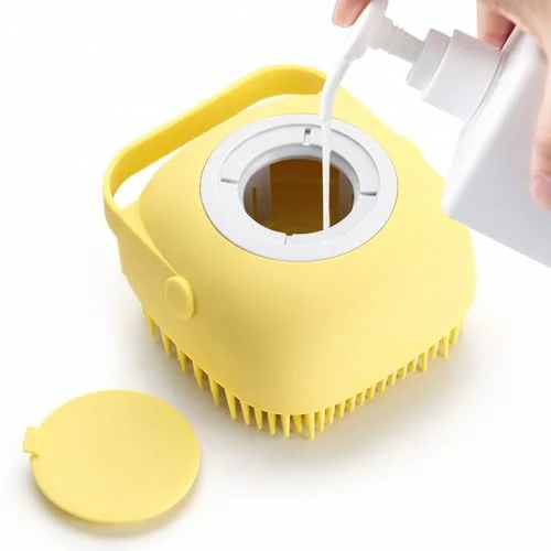 Offerta a tempo: Scrubber per il corpo in silicone con dispenser di sapone, morbida spazzola da bagno per doccia, luffa massaggiante riutilizzabile, per bambini, adulti, donne, uomini, esfoliante delicato per la pelle - 0.00% da 5.78 € a 5.78 €