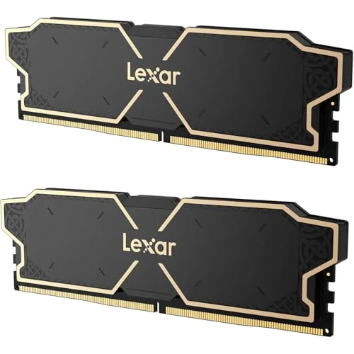 Lexar DDR5 RAM 32 GB zestaw (2 x 16 GB) 6000 MHz CL36, DRAM 288-pinowa pamięć UDIMM stacjonarna, pamięć PC, wysoka wydajność pamięci komputerowej do Intel XMP 3.0/AMD EXPO, dla AI, gier, CL36-40-40-96
