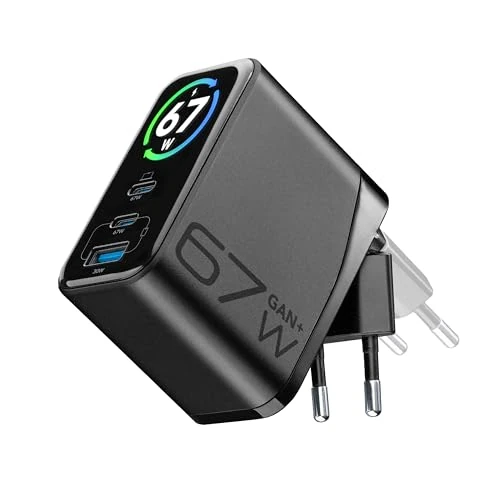 Oferta limitada: Cellularline PowerView IQ Cargador 67W con Pantalla TFT para Carga rapida y Control de Potencia en Tiempo Real, Negro de 54.95 € a 44.39 € (ahorro 19%)