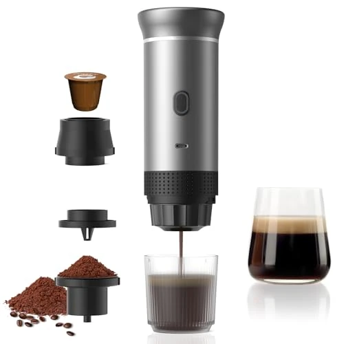 Oferta limitada: Vunzo Máquina de café espresso eléctrica portátil, maquina cafe capsulas portable, cafetera portatil capsulas autocalentable para USB-C de 41.99 € a 32.48 € (ahorro 23%)