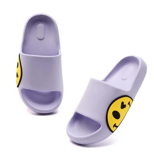 Limited-time offer: Waysoland Women Men Summer Sliders Sandals,EVA Open Toe Soft slides Beach Bathroom Pool Shower Anti-Slip Slippsrs Flip Flops Indoor Outdoor(Light purple,5.5/6.5 UK) from 17.98 £ to 15.28 £ (save 15%)