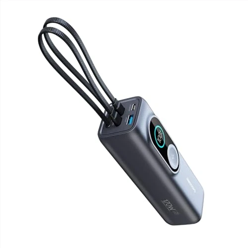 Offerta a tempo: Keydo Laptop Power Bank 24000mAh Caricatore Portatile, con Tre Porte USB C da 100W Ricarica Multi-Dispositivo, Cavi Integrati, per iPhone 17 Pro Max/Serie 16-12, MacBook, Samsung (Nero) - 50% da 139.00 € a 69.99 €