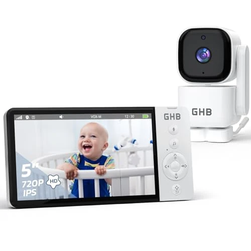 Offerta a tempo: GHB Baby Monitor Video e Audio 5'' 720HD 168 Ore di Autonomia Schermo - 0.00% da 63.99 € a 63.99 €