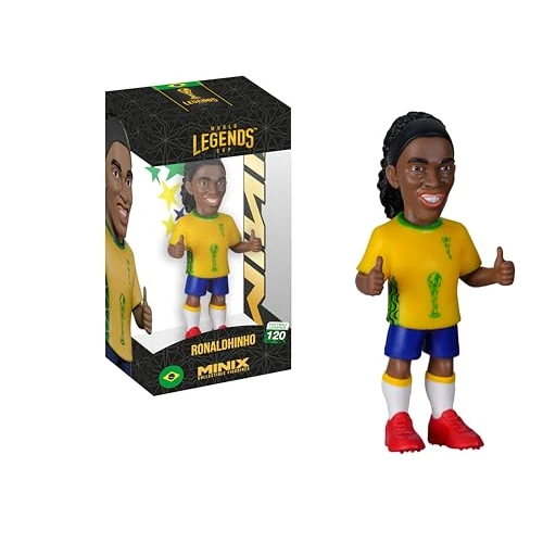 Offerta a tempo: MINIX - Football Legends - Coppa del Mondo di Leggende #120 - Brasile - Ronaldinho - Personaggio da collezione 12 cm - 44% da 25.93 € a 14.54 €