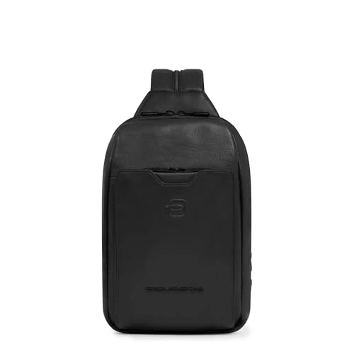 Offerta a tempo: PIQUADRO – Zaino Monospalla Uomo – Scomparto compatibile con iPadmini®, Protezione RFID, Pelle Pregiata – Colore Nero - 40% da 190.00 € a 114.00 €