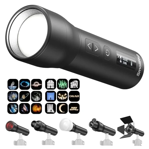 Offerta a tempo: SMALLRIG RF 05B Torcia Led Portatile per Fotografia 1900k-8000k, 2600 MAh 5W-8W, Luce Video con Gobo, Filtri per Diapositive, Alette Paraluce, Snoot e Diffusore, Grado di Protezione IP65-6137 - 20% da 41.90 € a 33.52 €