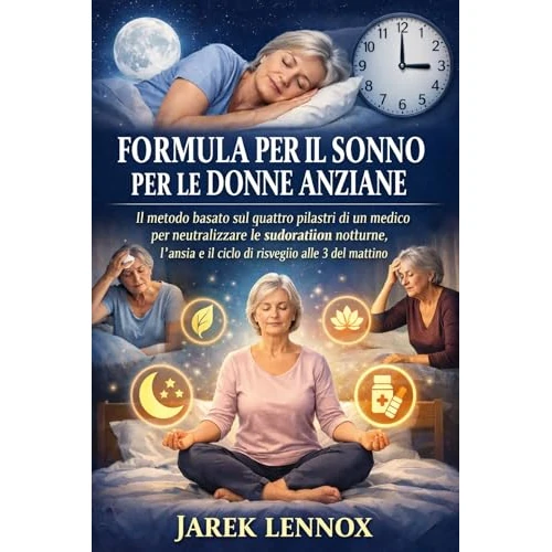 FORMULA PER IL SONNO PER LE DONNE ANZIANE: Il metodo basato sui quattro pilastri di un medico per neutralizzare le sudorazioni notturne, l'ansia e il ciclo ... alle 3 del mattino. (Italian Edition)