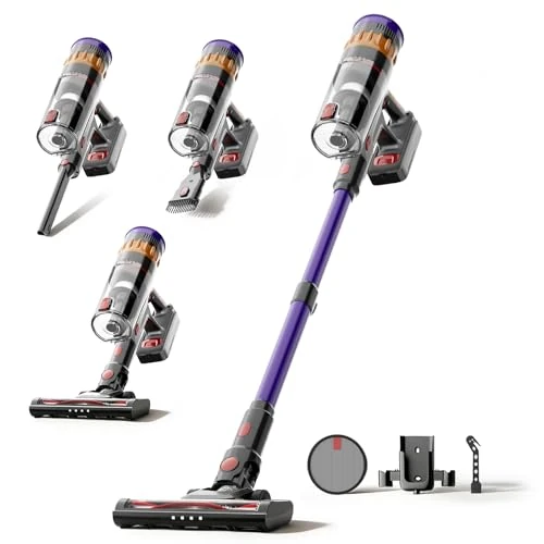 Offerta a tempo: Lefant V1 Aspirapolvere Senza Fili 40000Pa, Scopa Elettrica con LED Touch, Anti-Groviglio, Filtrazione 5 Stadi, 42 Min Autonomia, Batteria Rimovibile, 750ml, per Pavimenti, Tappeti e Peli Animali - 71% da 339.99 € a 99.99 €